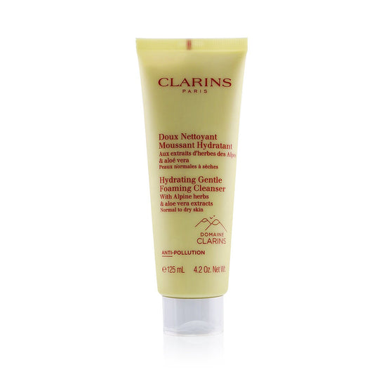 Clarins hydrating gentle foaming cleanser with alpine herbs & aloe vera extracts - normal to dry skin  --125ml/4.2oz